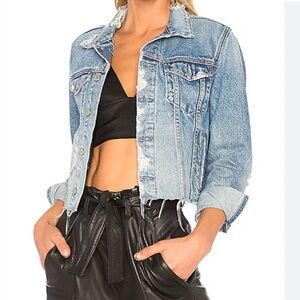 GRLFRND Cropped Cara Denim Jacket